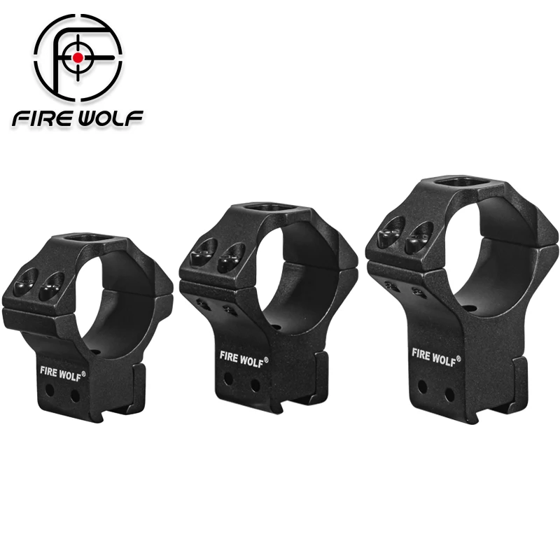 FIRE WOLF 30mm Scope Rings Low/Middle/High Profile Dual Rail Mount Fit 11mm Dovetail