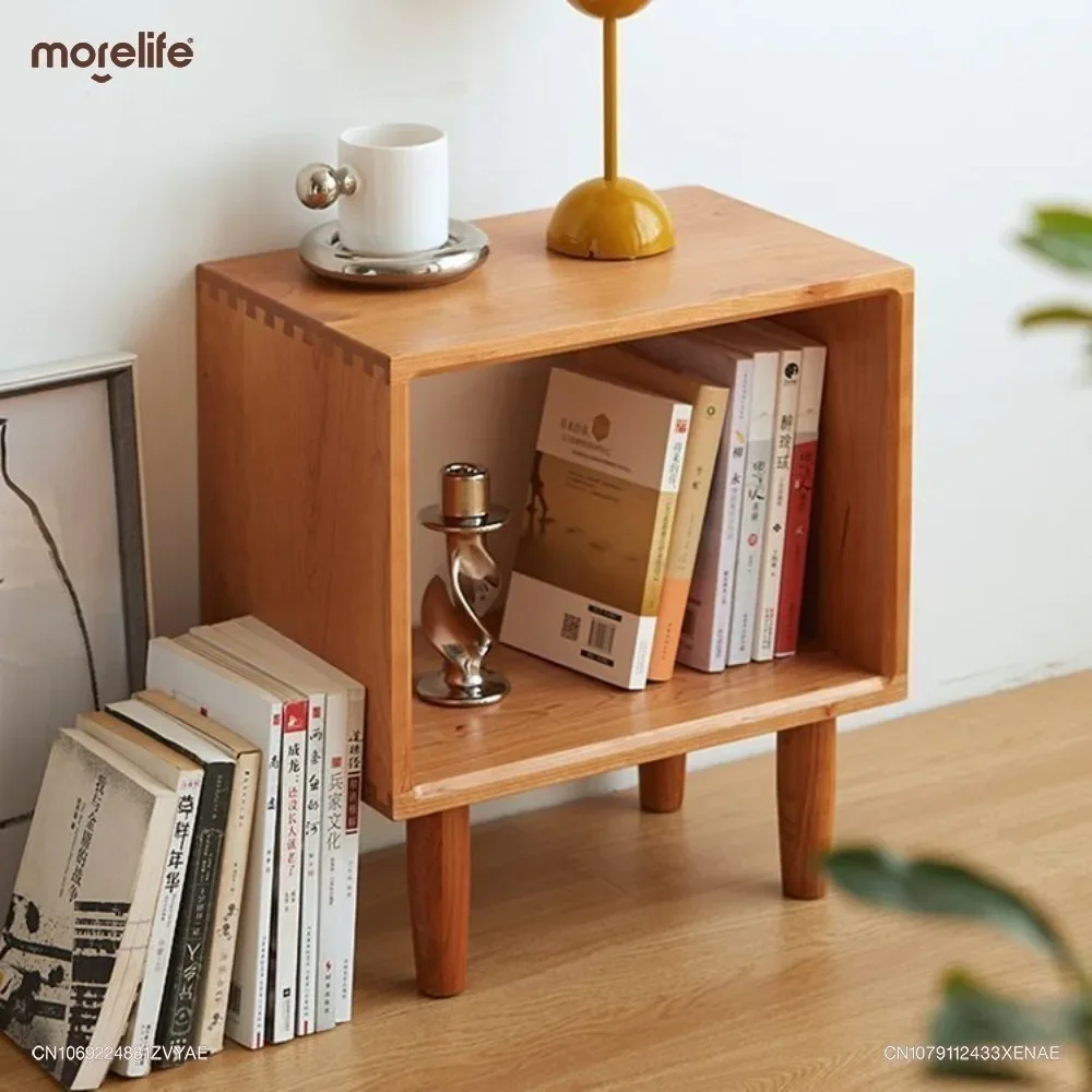 

Japanese Wood Nightstands Minimalist Bedroom Square Bedside Table Small Storage Side Table Minimalist Corner Table Furniture K01