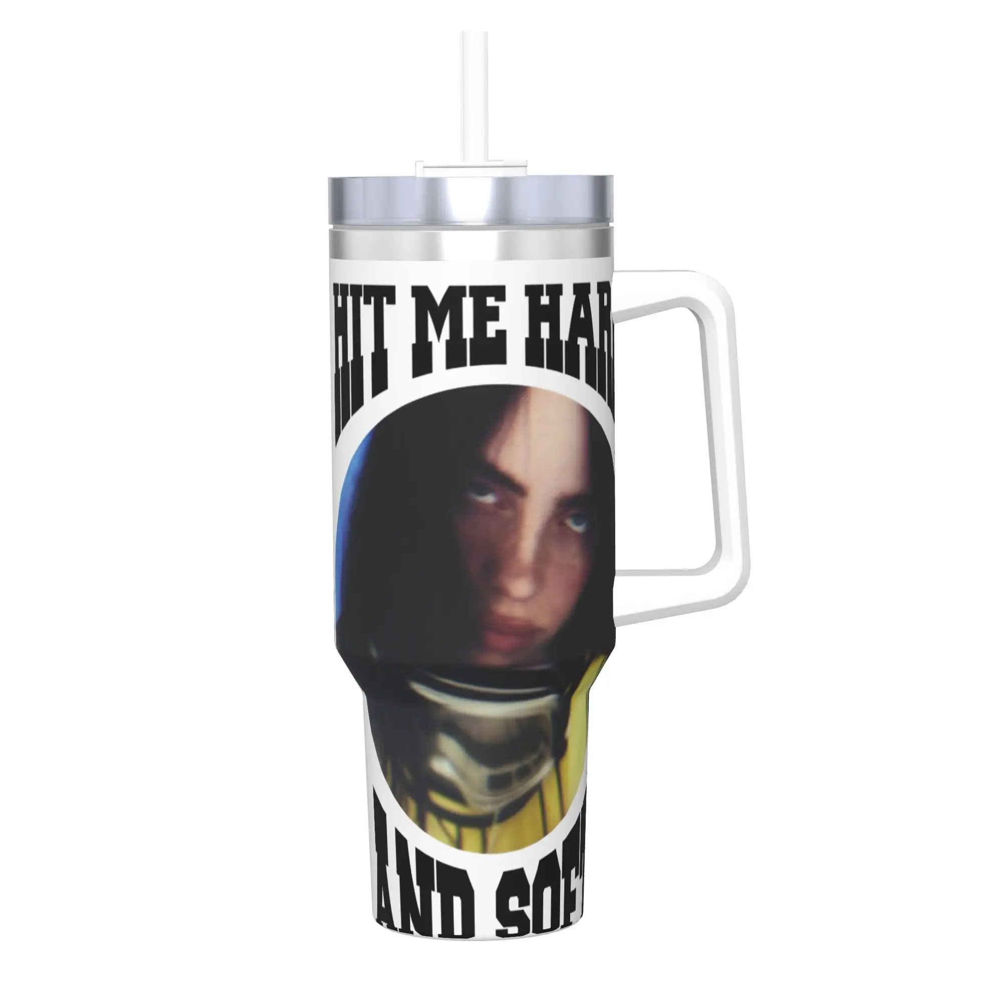 

Stainless Steel Tumbler Billies Hit Me Hard And Soft Coffee Mug Heat Preservation Cold and Hot Car Mugs Camping Water Bottle