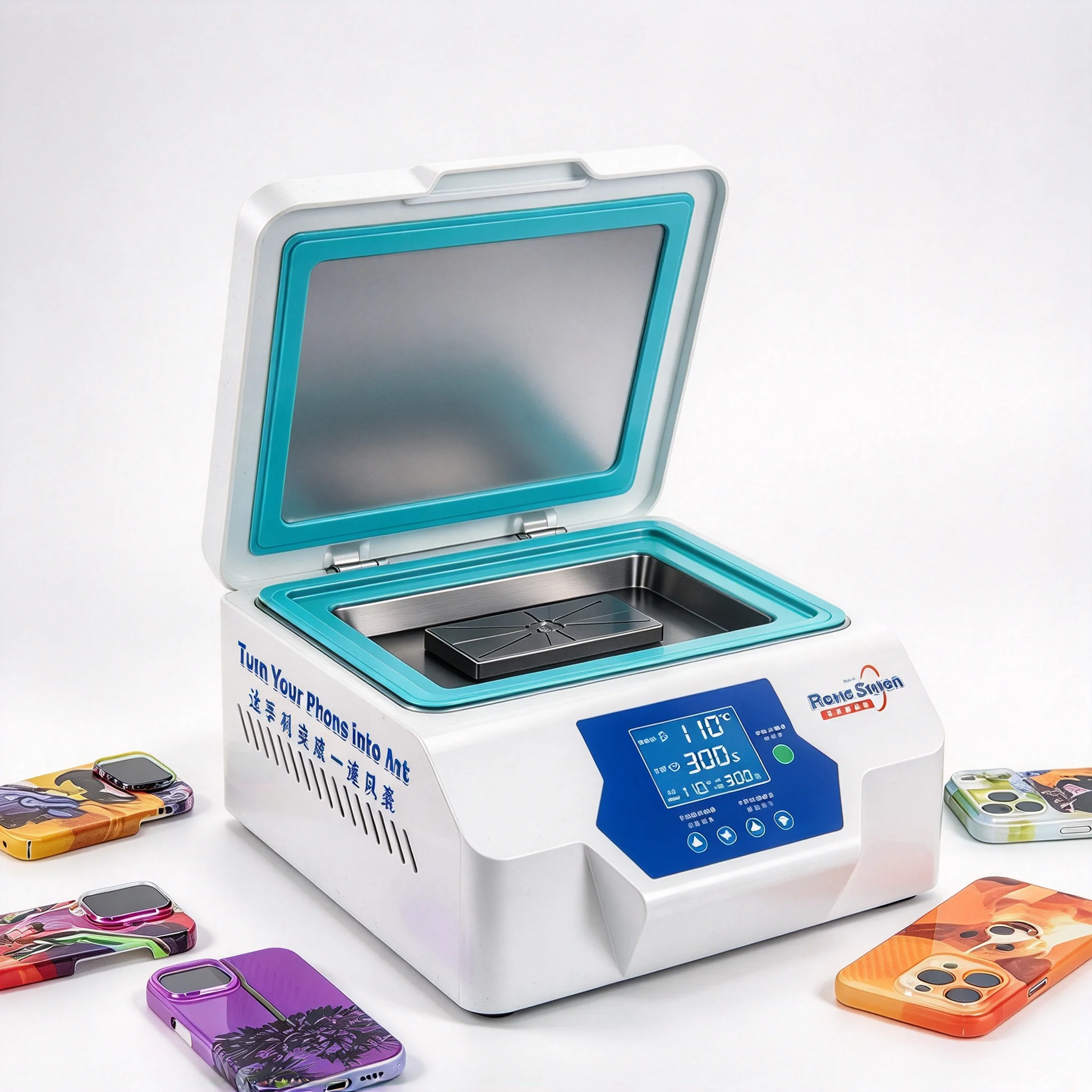 LY U8 3D Phone Mobile Case DIY Sublimation Machine 3 in 1 Kit 450W Heat Transfer Printer working Size 210*120mm 220V/110V