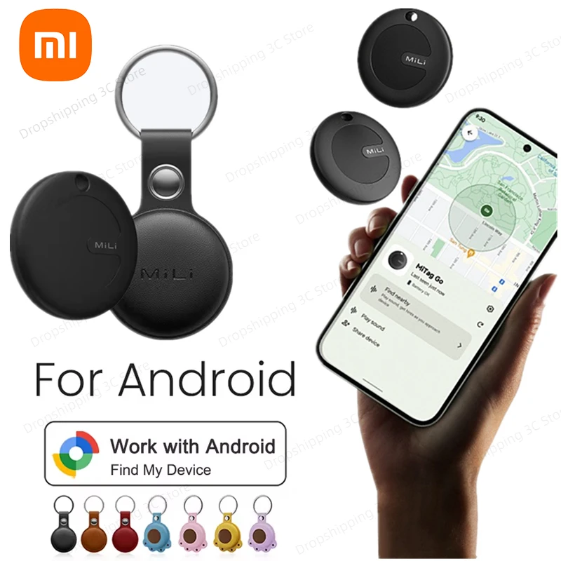 מעקב GPS של Xiaomi MiLi MiTag Go GPS Bluetooth Tracker מכשיר אנטי-אבדן עבור Android עובד עם Google Find Smart Locator 2025