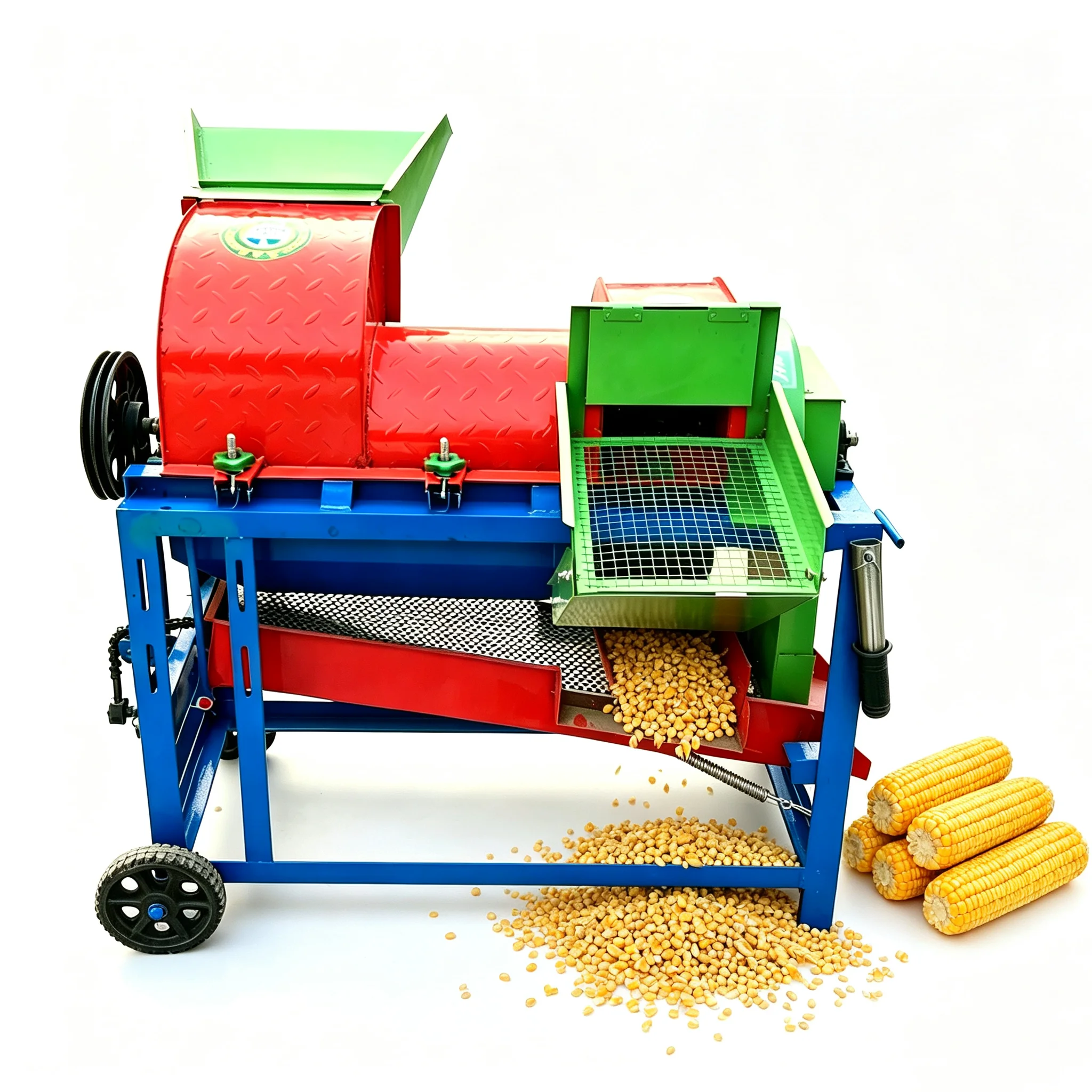 Multifunctional Agriculture Maize Corn Rice Wheat Sorghum Soybean Willet Rapeseed Thresher Sheller Dehuller Process Peel Machine
