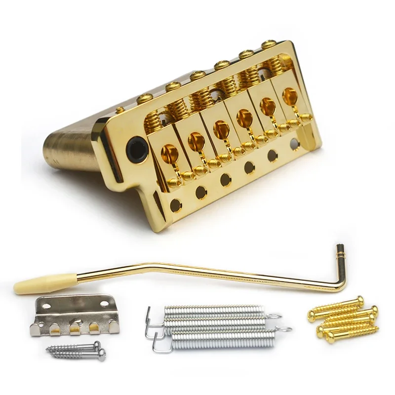 

Precision CNC Machined Tremolo Bridge for PRS Style Electric Guitar, 52.5mm Full Solid Brass 6-Screws Tremolo Bridge
