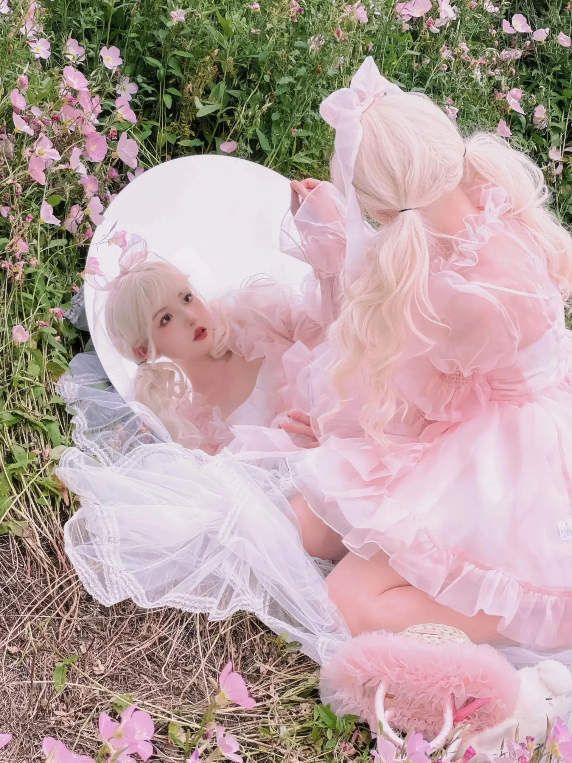 Lolita Sweet Girl Fairy Tube Top Sling Dress with Long Cardigan Birthday Princess Dress 2025 French Style Flower Wedding Dress