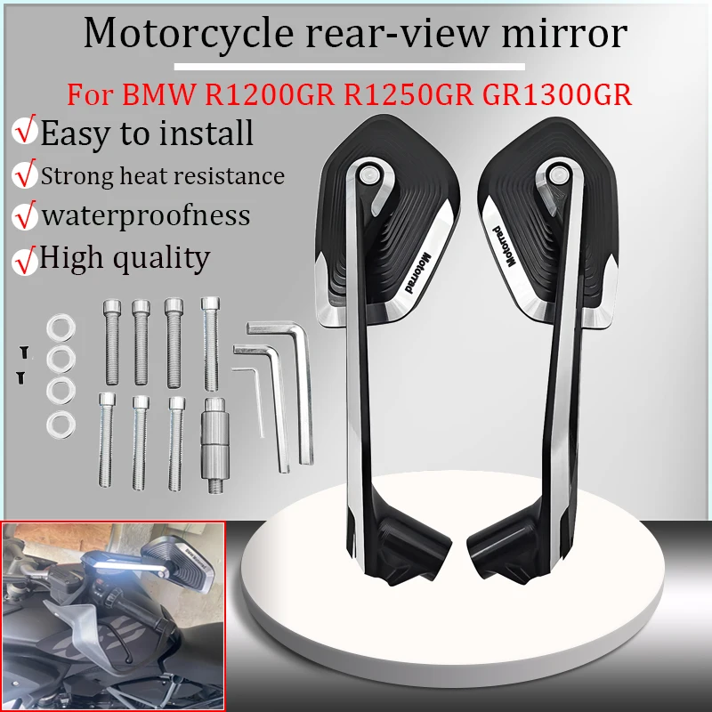 Suitable for BMW R1300GS S1000XR F900R G310GS R1200GS R1250GS motorcycle high-quality aluminum alloy adjustable rearview mirror