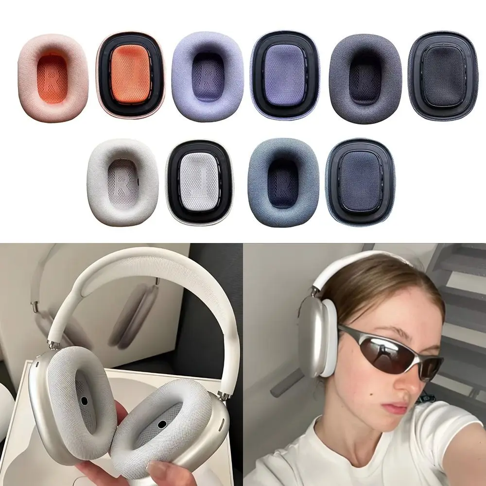 1 paio di cuscinetti auricolari in tessuto con cancellazione del rumore paraorecchie di ricambio copertura auricolare riparazione cuscino auricolare per Airpods Max Gen2