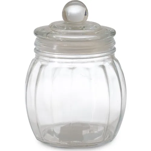 ISOSCELES Glass Vacuum Oval Glass Jar With Lid 13.5 cm - 550ML