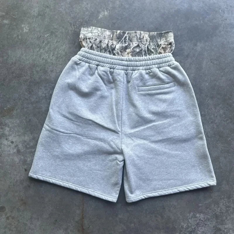 Y2K Retro shorts Camouflage Pattern Double Waist Embroidered Streetwear Men Women Harajuku Hip Hop Casual Boxer Sports