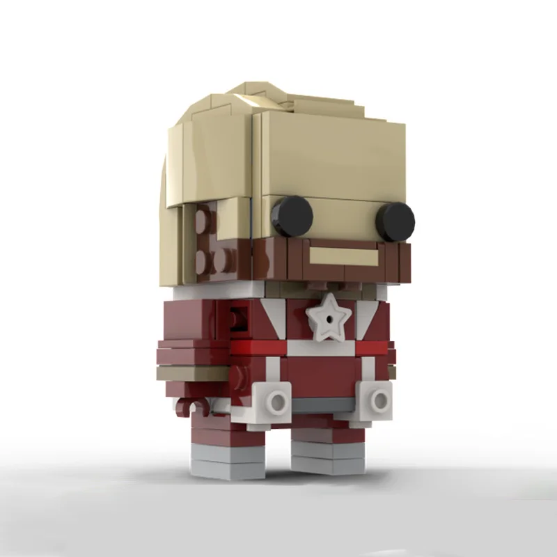 159 elementów Brickheadz w stylu Red Guardian Doomsday, projekt dla fanów, MOC, konfigurowalny, modułowy zestaw klocków, kreatywna zabawka DIY, prezent na święta.
