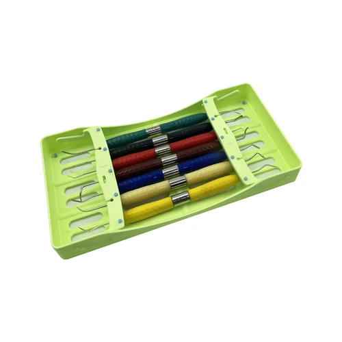 Imagen 2 del producto Caja de esterilización Dental con 7 agujeros, soportes para instrumentos esterilizables en Autoclave, estante de plástico, bandeja de laboratorio de odontología, materia para relleno de resina