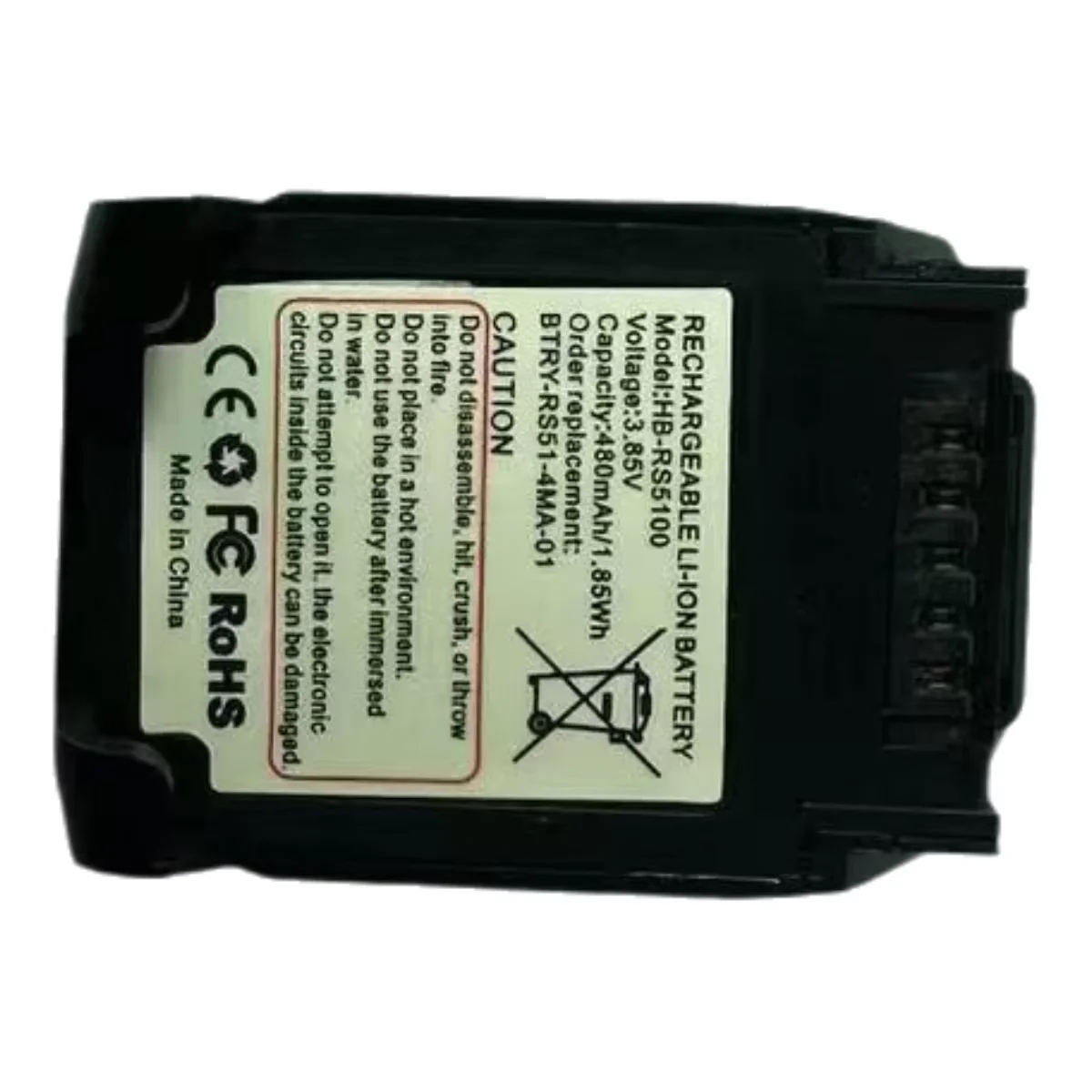 

2-Pack RS5100 Replacement Battery for Zebra BT-000397 Scanner, 480mAh, Compatible with ZEBRA RS5100/RS6100