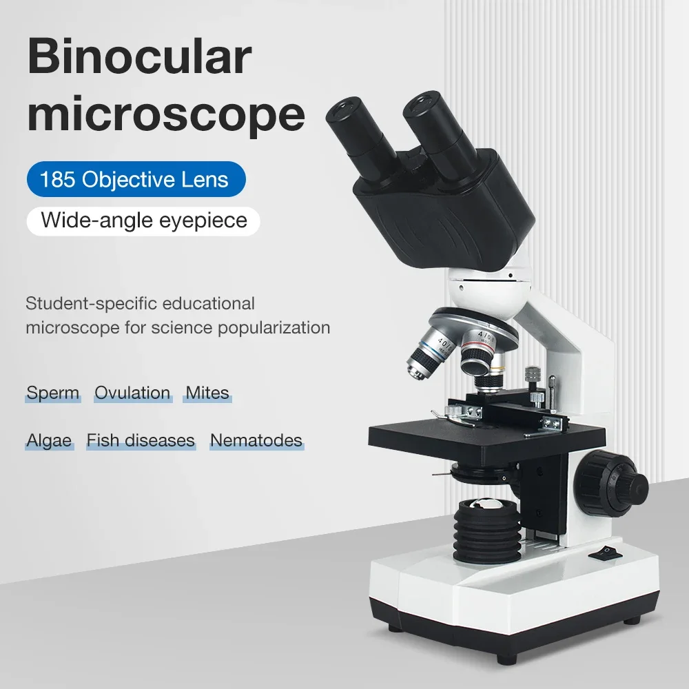 Wholesale 1600x Optical Compound Stereo Microscope LED Light Source for Educational And Biological Labs