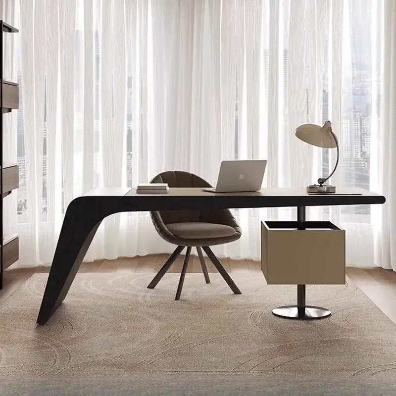 Brown Decoration Office Desks Designer Nordic Black Modern Office Desks Cheap Luxury Standing Biurko Small Spaces Furniture