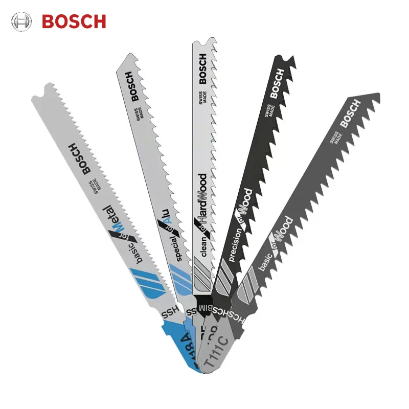 

Bosch Jigsaw Blade 5Pcs Reciprocating Saw Blade Set for Chainsaw Cutting Wood Metal Electric Saw Accessories Cutting Tool