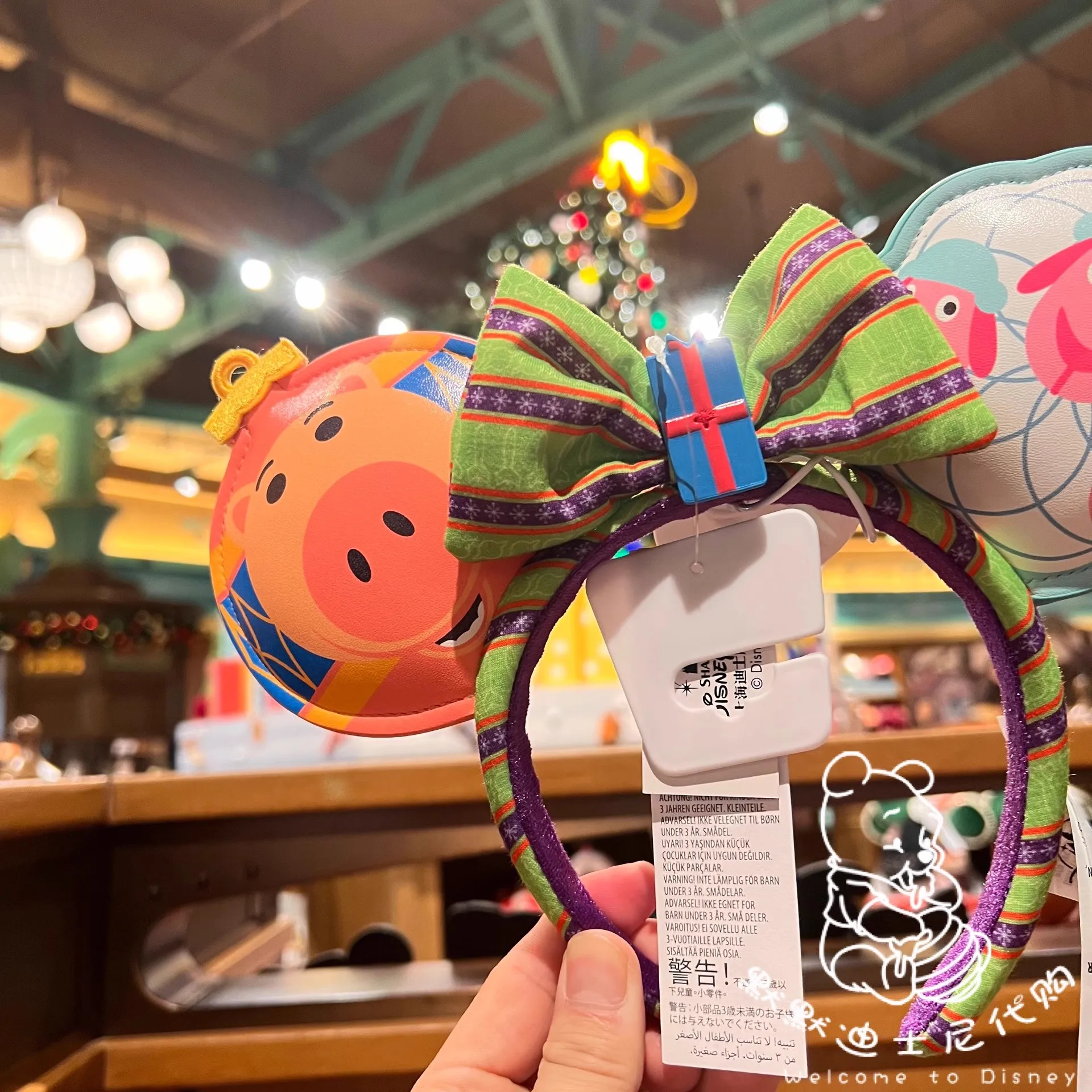 Disney Toy Story Ham Pig desenho animado fofo jardim menina faixa de cabeça