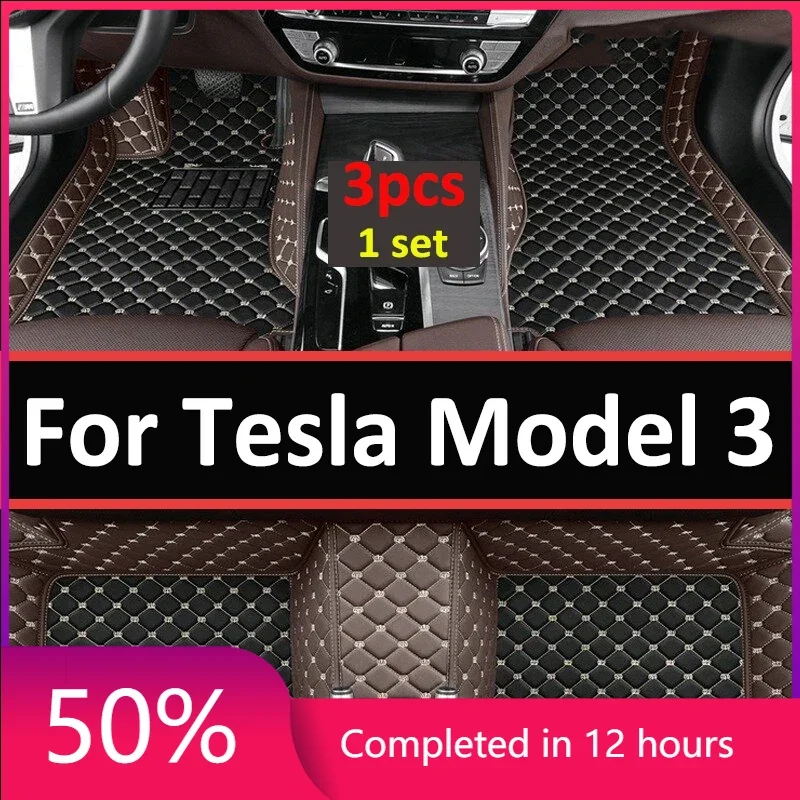 

Car Floor Mats For Tesla Model 3 2019 2020 2021 Custom Auto Foot Pads Automobile Carpet Cover Interior Accessories