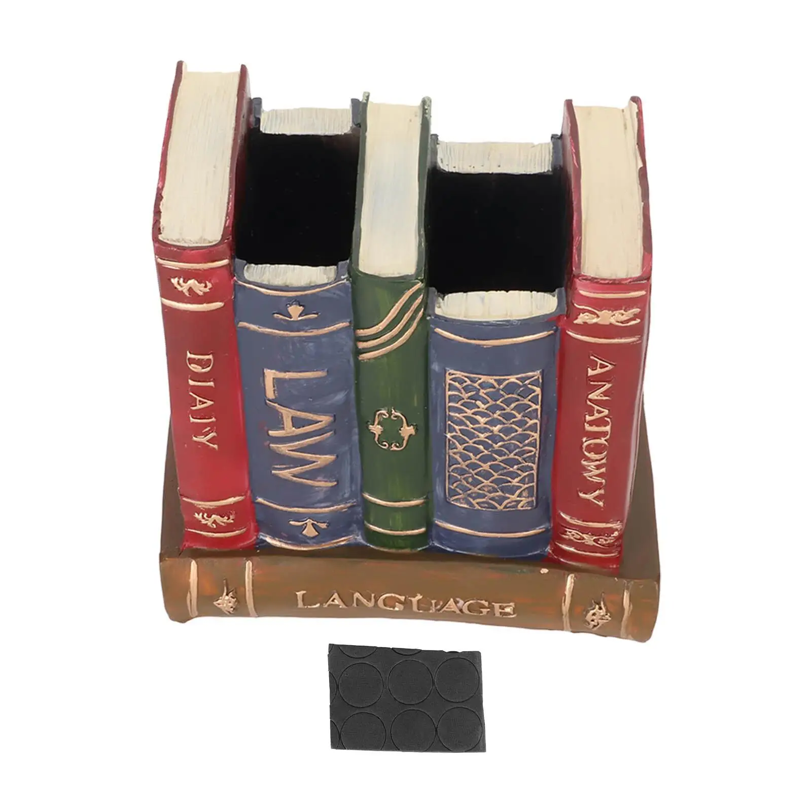 

Book-Shaped Desk Pen Holder with 2 Compartments - Unique for cafe -Style Organizer