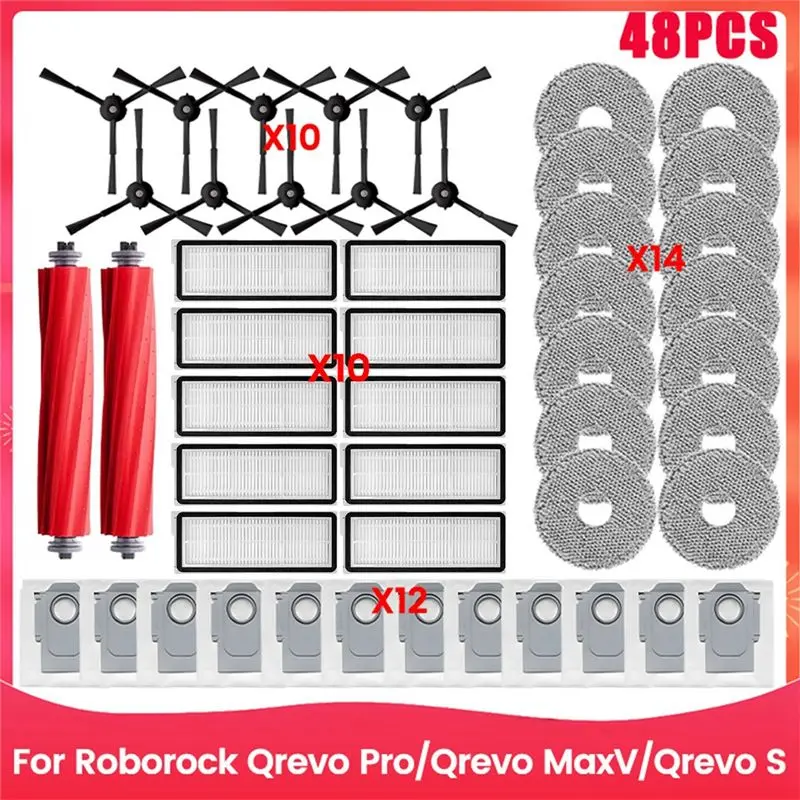 aeb1-48pcs-brosse-filtre-sac-a-poussiere-et-vadrouille-tissu-kit-pour-roborock-qrevo-pro-qrevo-maxv-qrevo-s-aspirateur-pieces-de-rechange