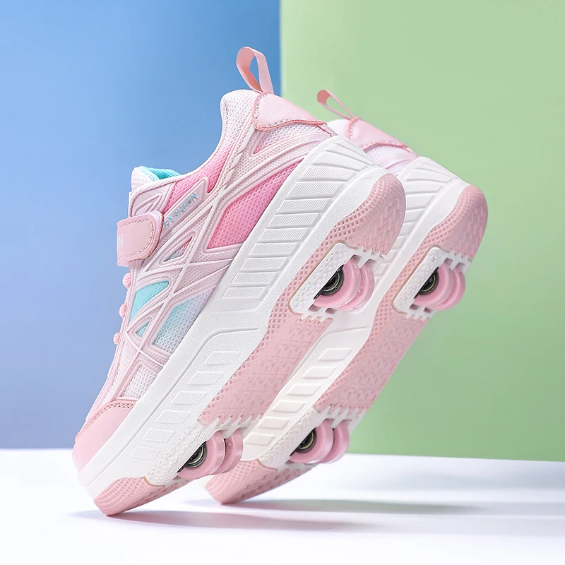 

Heelys для мальчиков и девочек на осень и зиму: невидимые 4-колесные выдвижные роликовые коньки для больших детей.