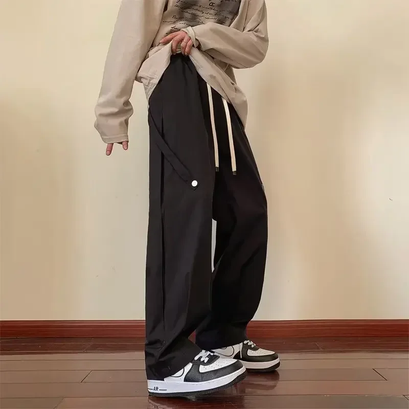 Autumn Black Cargo Pants Women Loose Streetwear Wide Leg Pants High Waist Outdoor Sports Pants Sweatpants Women Joggers Y2k