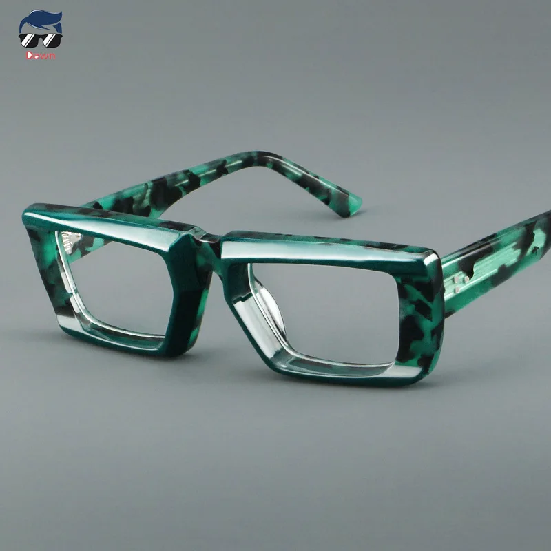 

2025 Designer Handmade Acetate Frames - Unisex Vintage Large-Size Eyewear with Prescription Lens Compatibility