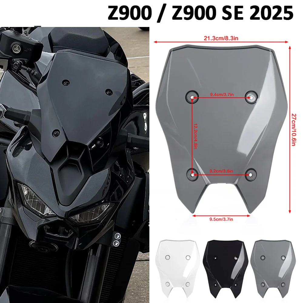 

New For Kawasaki Z 900 SE Z900 2025 Motorcycle Accessories Windshield Screen Visor Windscreen Double Bubble Wind Deflector