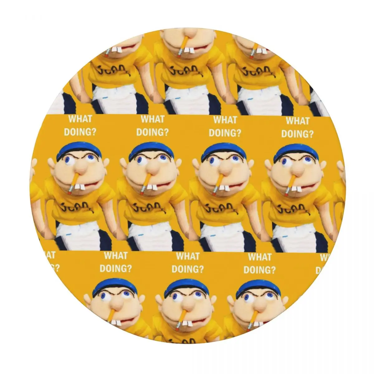 Jeffy Puppet Waterproof Round Tablecloth Oilproof Table Cloth for Kitchen Events Dining Table Cover