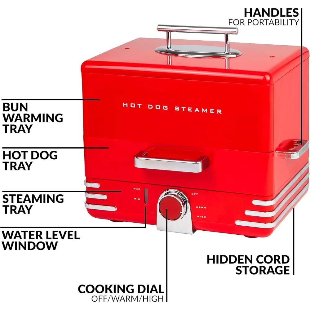 مكواة بخار كبيرة جدًا على طراز العشاء 20 كلبًا وسعة 6 كعكة، مثالية لنقانق الإفطار والنحاس والخضروات والأسماك