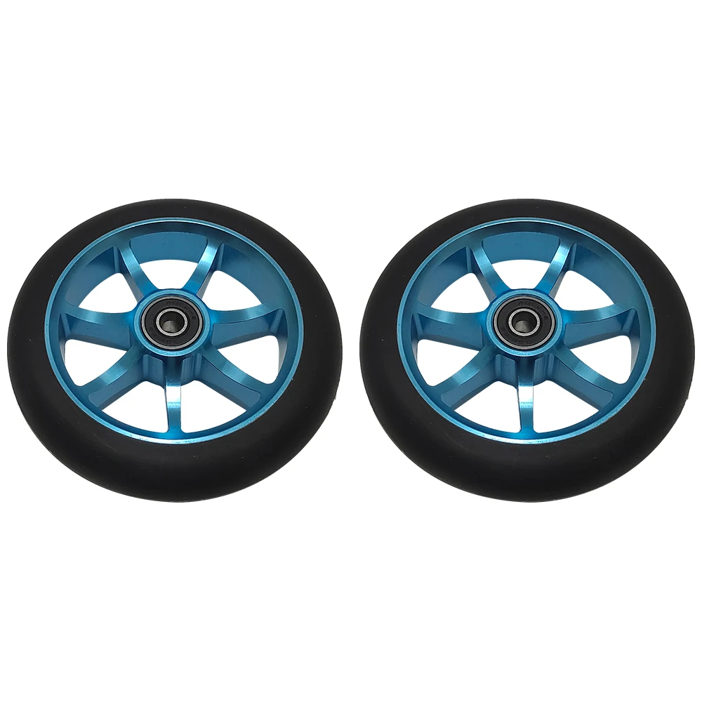 120MM Pro Stunt/Push/Kick Scooter Wheels 88A PU with Bearings & Aluminum Core Scooter Replacement Parts Accessories 2 Pieces