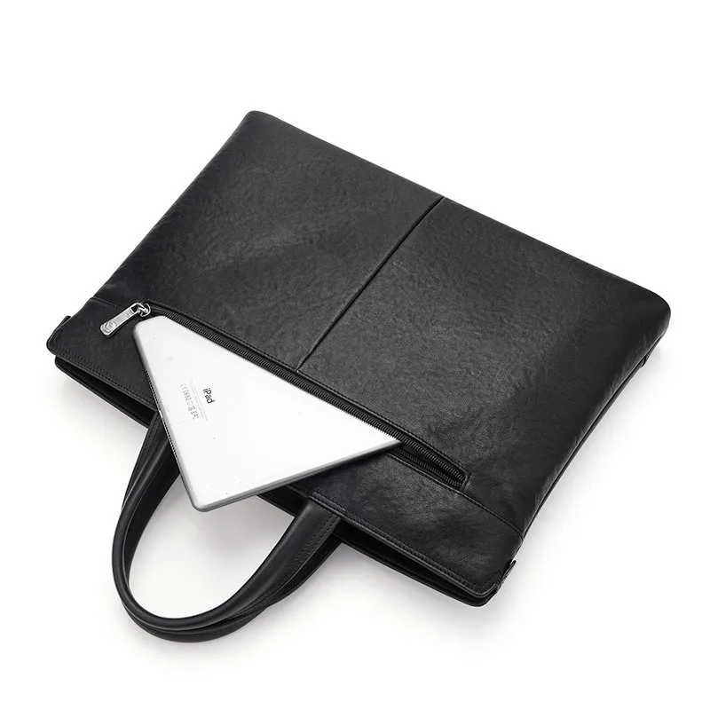 Valigetta di fascia alta in vera pelle di vacchetta messenger di marca di lusso Borsa da uomo in pelle da uomo Borsa a tracolla Borsa per laptop da lavoro Custodia breve