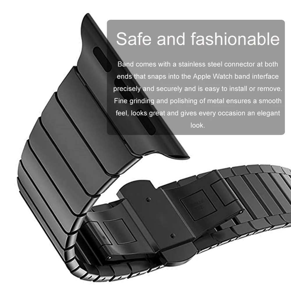 Bracelet for apple watch ultra 2 49mm 9 8 6 5 7 band 45mm 44mm 41mm 40mm Stainless Steel correa for iwatch SE strap 3 42mm band