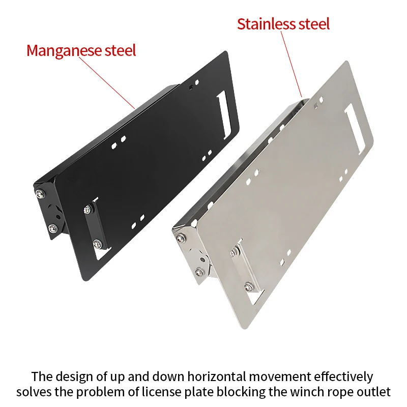 Retractable Car License Plate Frame Bracket to Stainless steel and manganese steel are optional