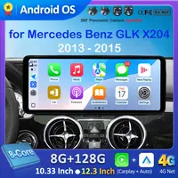 Radio Inalámbrica para Auto para Mercedes Benz GLK X204 2013-2015, Reproductor de Video Android 16, GPS 4G, Herramientas para Auto, Pantalla QLED Ultra Delgada