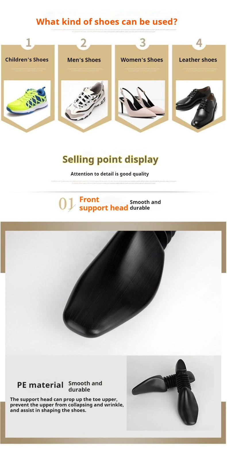 2 Stück Schuhspanner, verstellbar, knitterfrei, verhindert Verformungen, interne Stütze, Schuhstütze, für Damen- und Herrenschuhe, zur Größenanpassung. – Detail 2