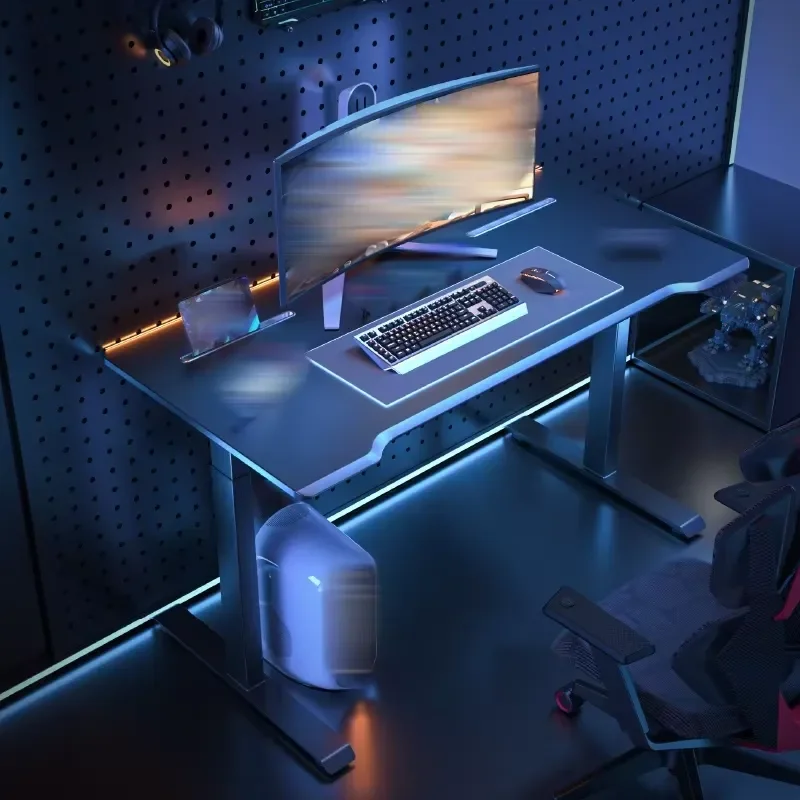 Large 1.6m 1.8m Esports Gamer Desk High-Power Dual Motors Low Noise Electric Office Desk for Gaming Tables