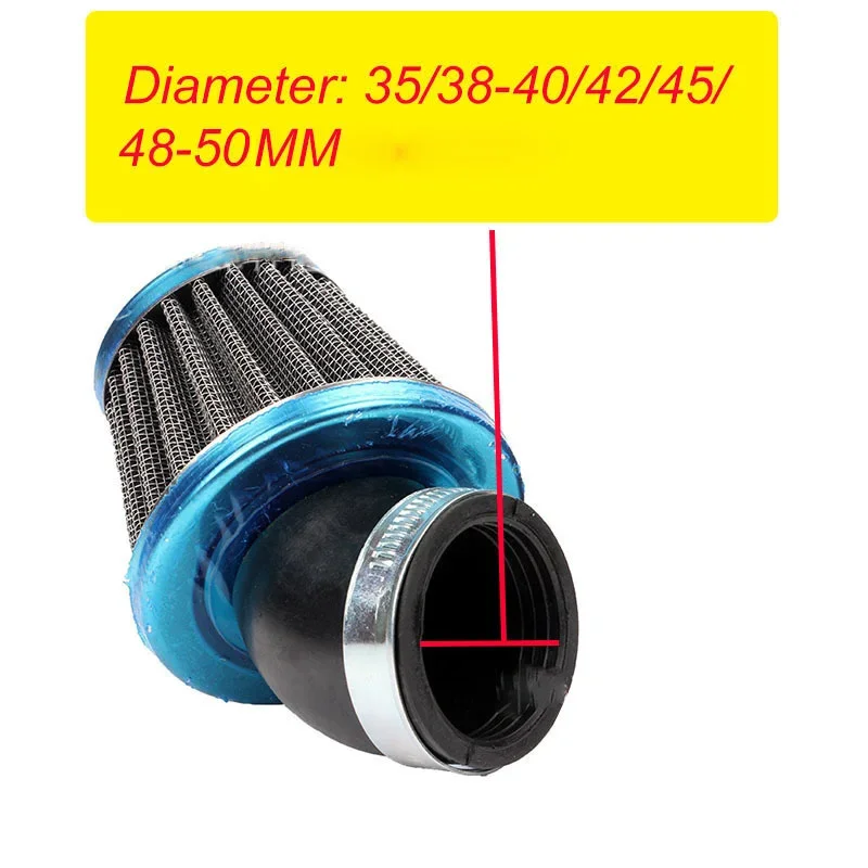 10PCS Universal Motorcycle Mushroom Head Air Intake Filter Clamp Breather Cooling Filters Bent Connector 35/38-40/42/45/48-50mm