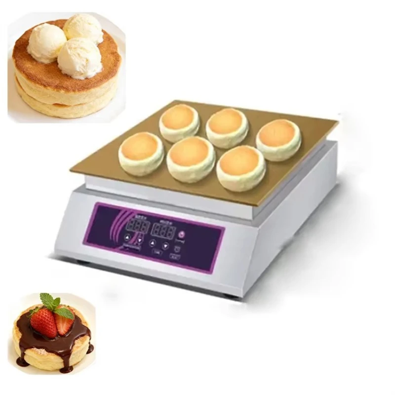 QDMECH High Quality Digital Electric Adjustable Thermostat Single Double Souffle Pancake Machine Commercial Pancake Pan Japanese