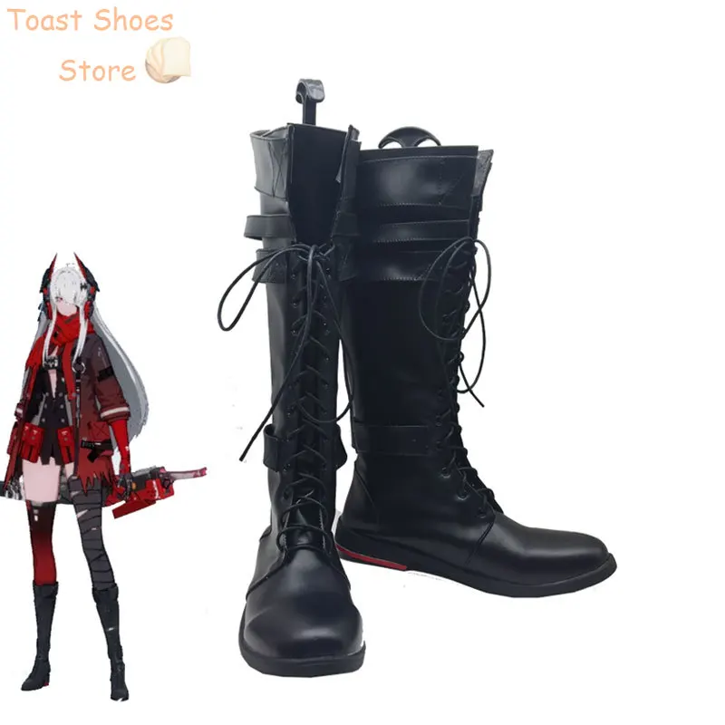 Zapatos de Cosplay para Halloween, botas de Cosplay de Anime PU, juego gris, Cuervo, castigador, Lucia, carmesí, Abyss