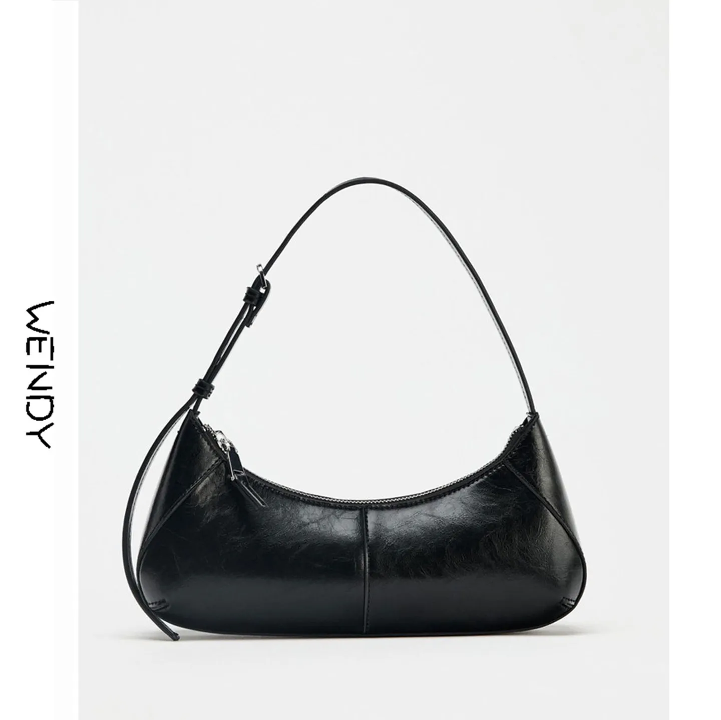 

Черная простая сумка-кроссбоди для повседневного использования, осенне-зимняя новинка, легкая роскошная маленькая женская сумка из ПВХ