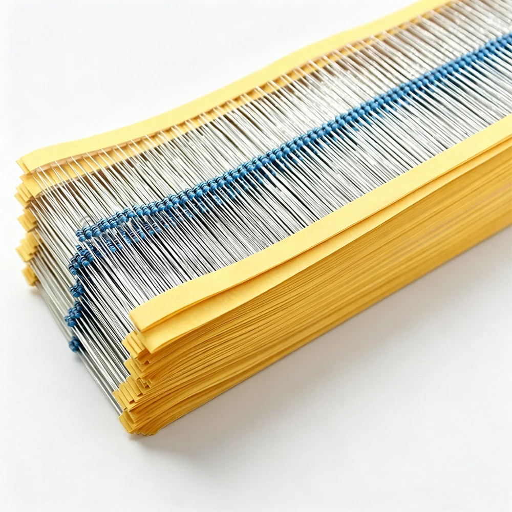 5000PCS Metal Film Resistor 1W 2W 1% 1~1M 1R 2R 4.7R 10R 47R 100R 220R 470R Ohm 1K 2.2K 10K 4.7K 100K 3.3k 4.7k 10k 22k 220k