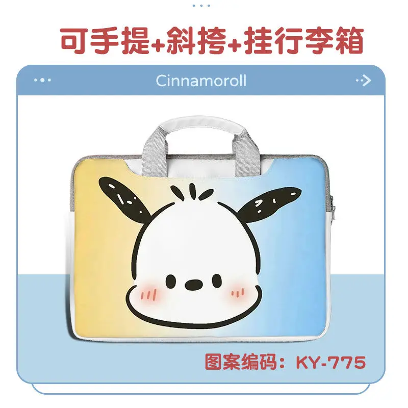 Nieuwe Sanrio Pochacco Laptoptas Leuke Grote Capaciteit Tablet Organizer Cartoon Handtas Laptop Case 15in 13in 14in 16in 12IN Gift