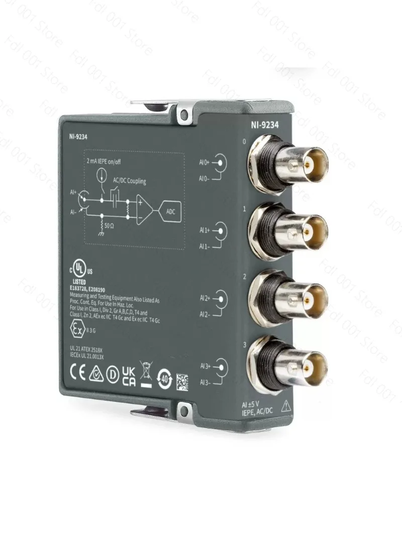NI-9234 4-Channel, 51.2 kS/s/ch, ± 5 V, C-Series Sound and Vibration Input Module