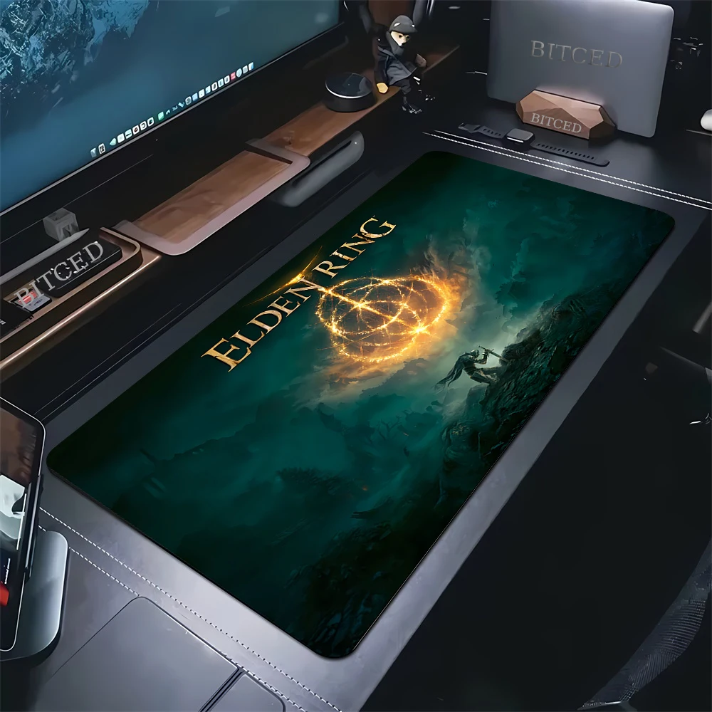 EldenS R-RingS Mouse Pad XXL Gamer PU Leather Size music For Office Mat Desk Waterproof Table Mat Gameing