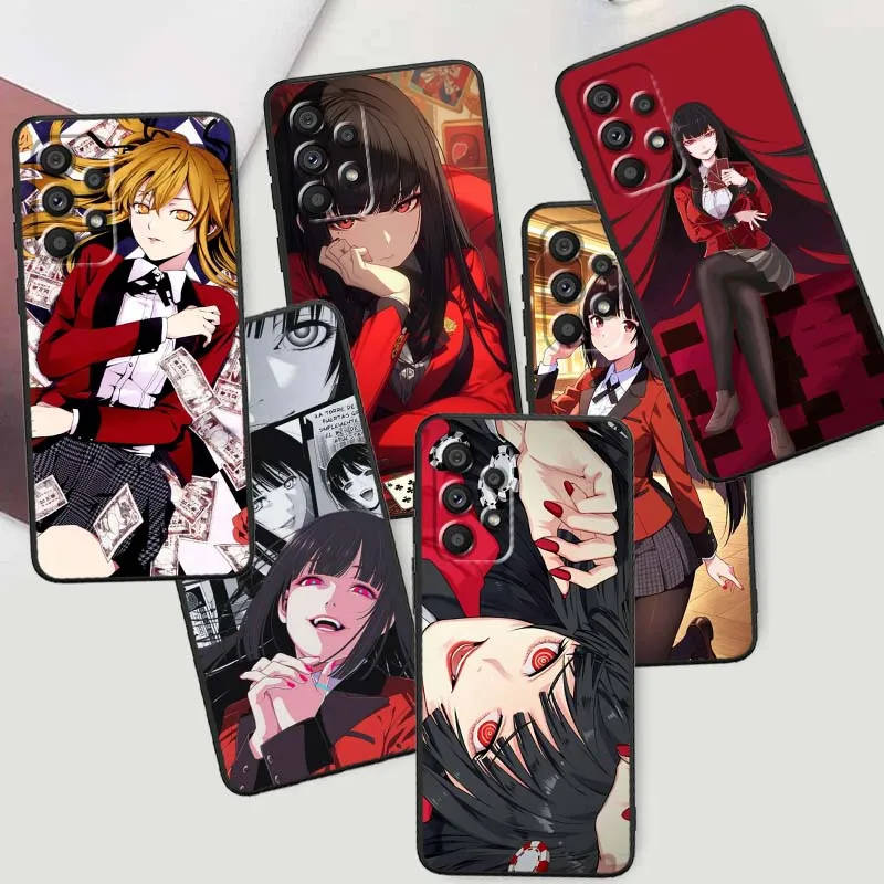 

Kakegurui Anime Art Cool Phone Case For Samsung A73 A72 A71 A55 A54 A53 A52 A51 A13 A22 A16 A15 A12 A14 A05 A06 5G Black