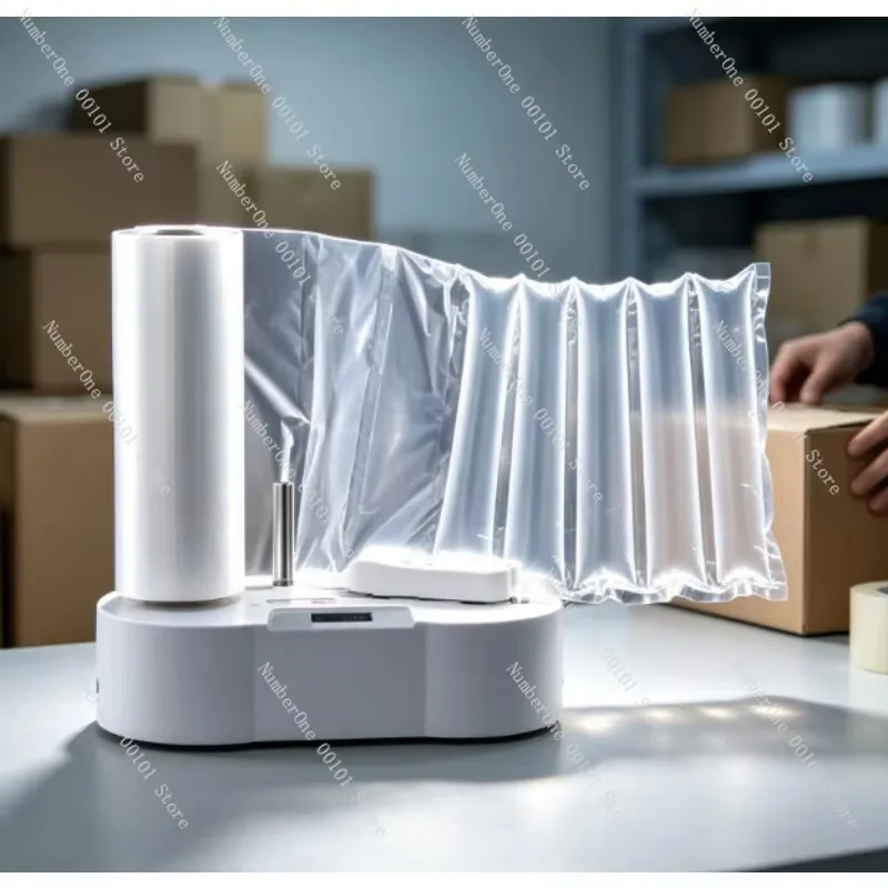 Air Cushion Bubble Bag Inflator Machine, Express Packaging Air Pillow Making Machine for Shipping Packing