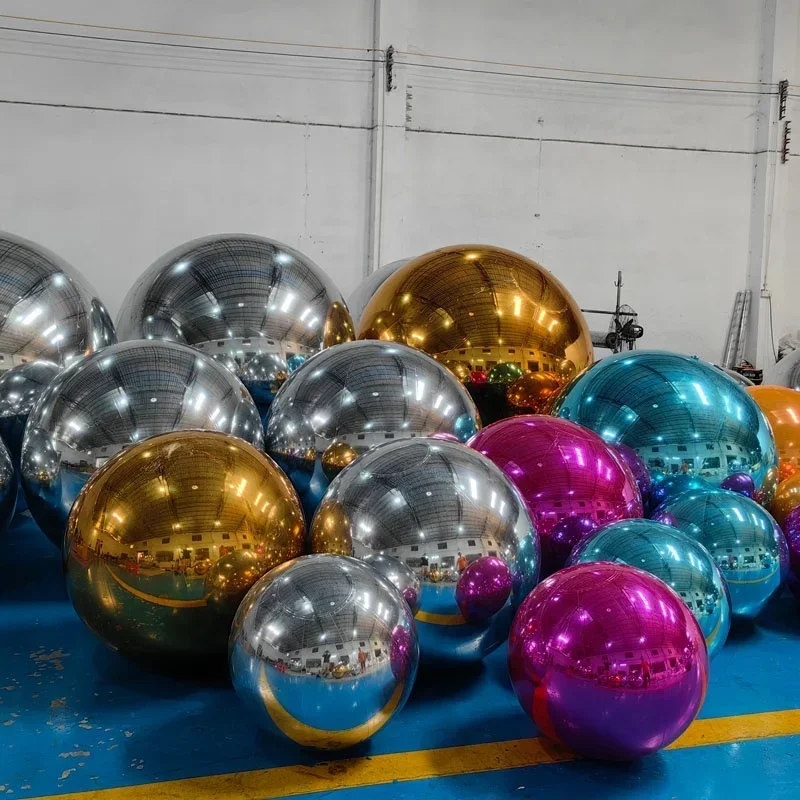 Wholesale large Giant Event Decoration PVC Floating Sphere Mirror Balloon Disco Shinny Inflatable Mirror Ball