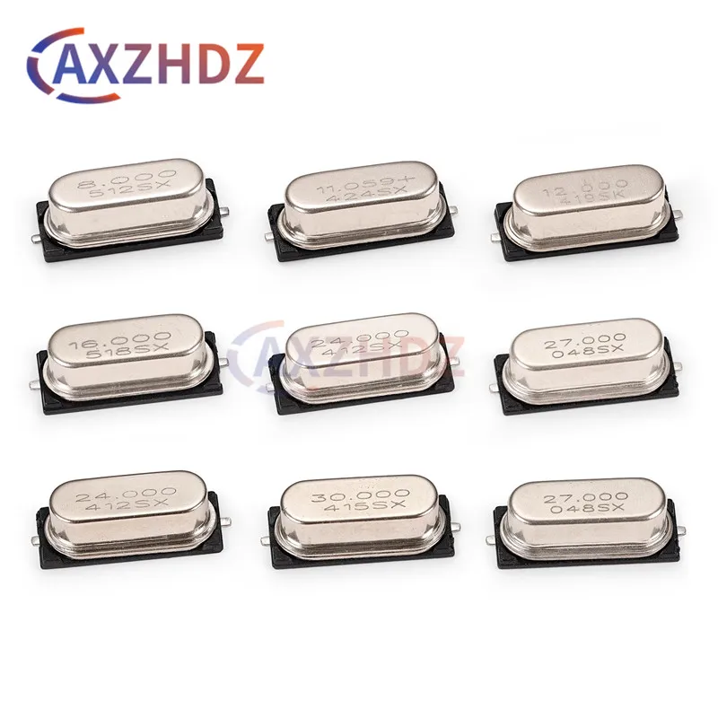 

10PCS 4M 6M 8M 11.0592M 12M 24M 25M 26M 27M 30M 32M 4.096M 22.1184 MHZ HC49S SMD Quartz Crystal Resonator Passive Oscillator