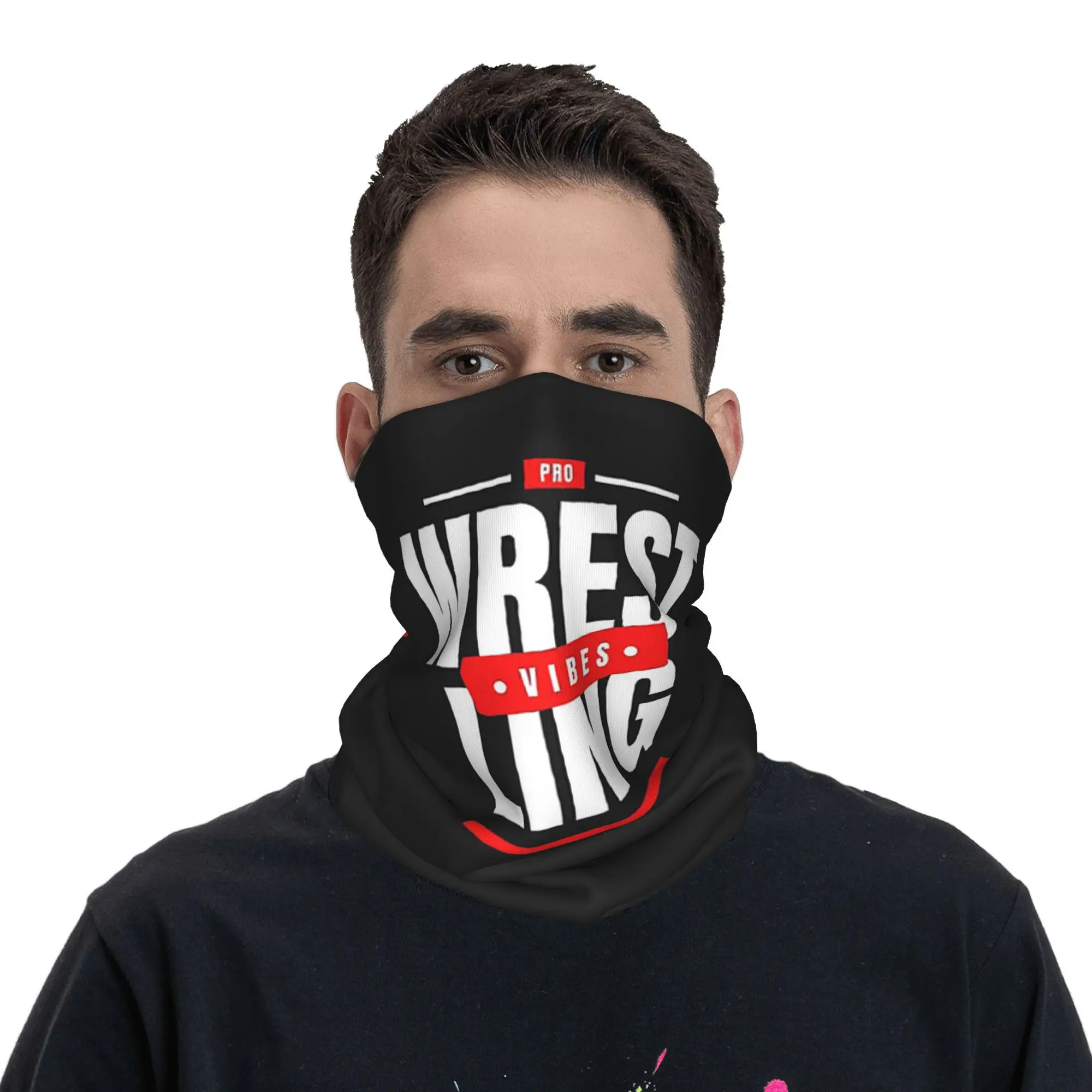 Pro wrestling vibes Bandana cuello polaina máscara impresa bufanda multiusos ciclismo bufanda deportes al aire libre Unisex adulto transpirable