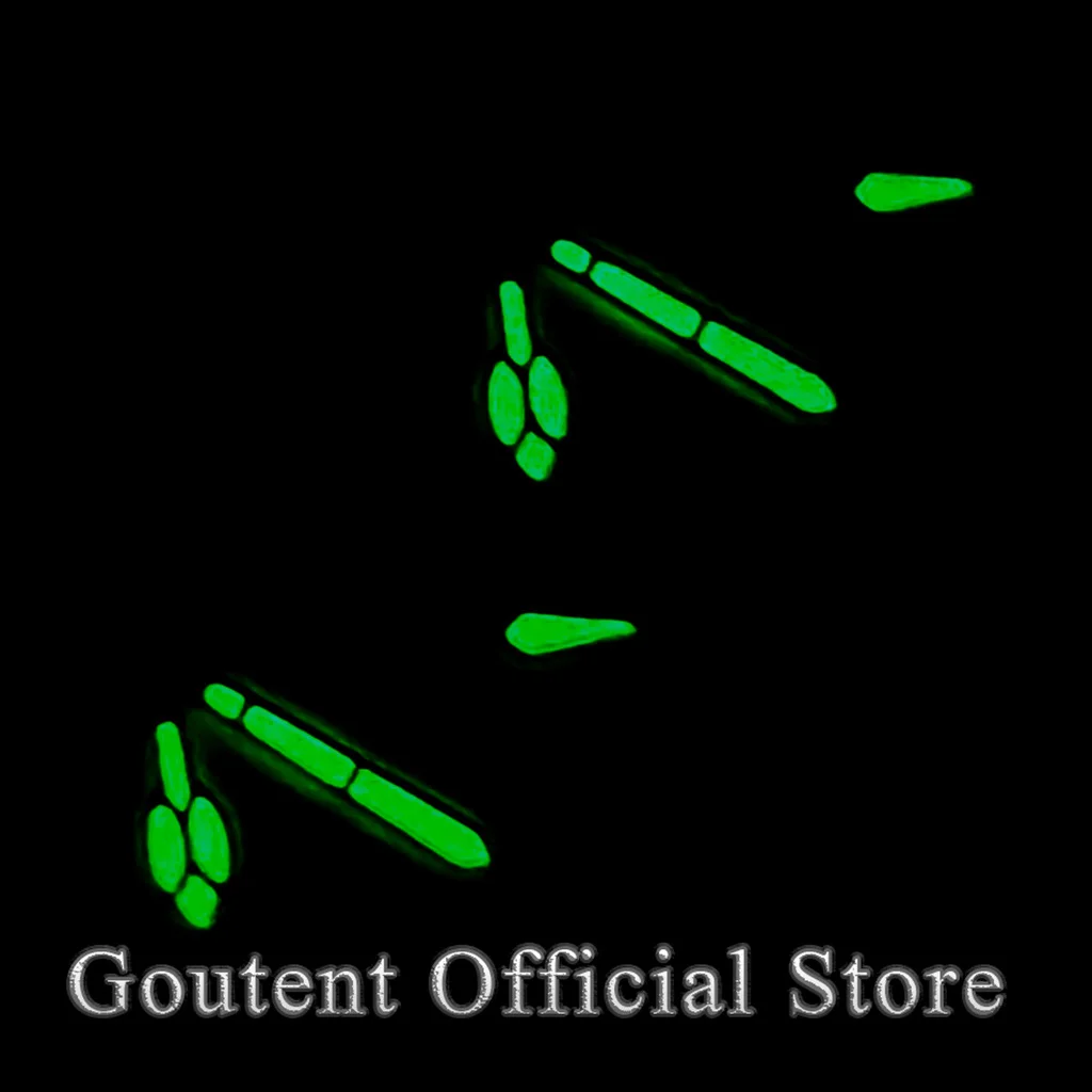 ساعة Goutent فضية/ذهبية وردية/أسود/ذهبي مناسبة لحركة NH35 NH36.