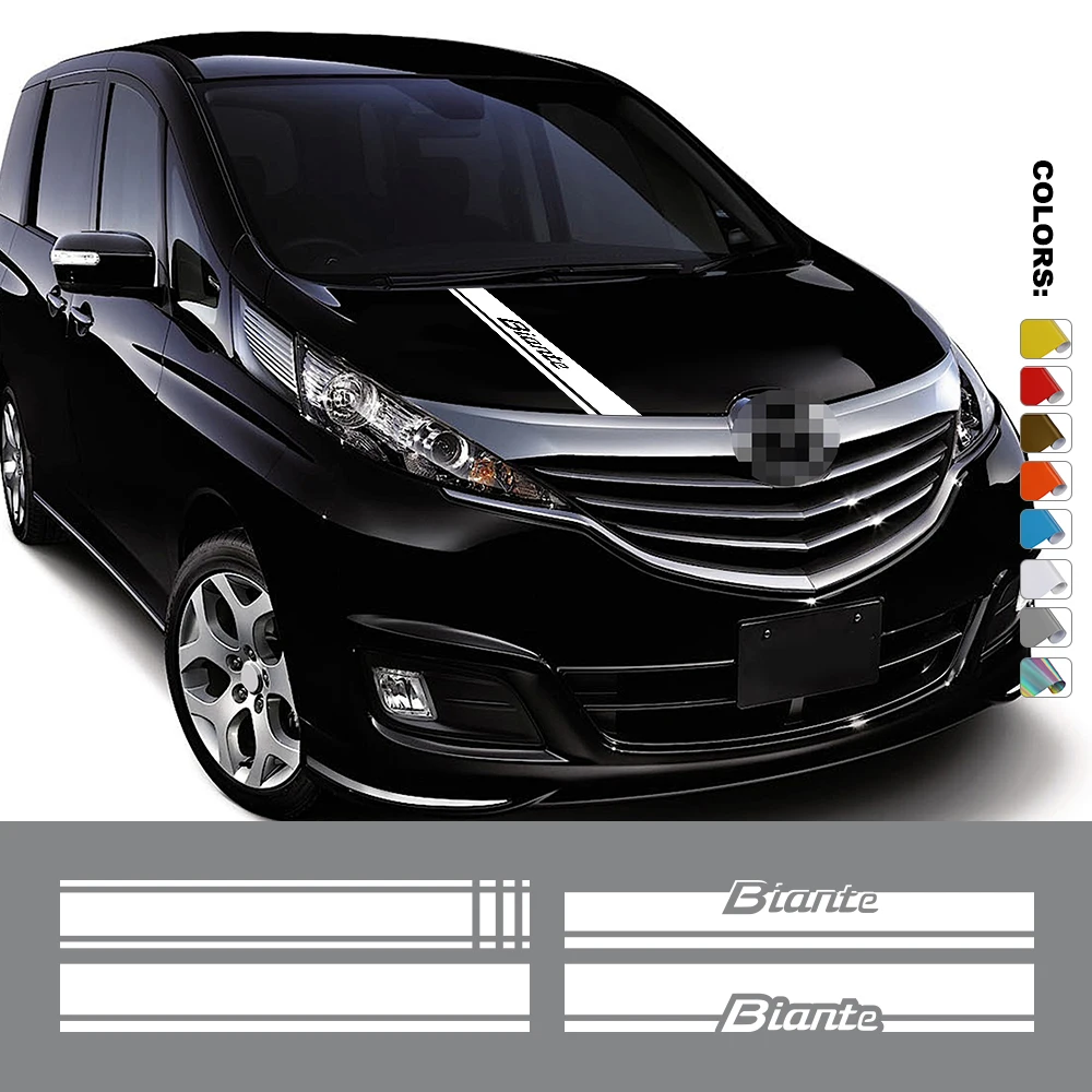 Van Hood Stickers For Mazda Biante CC 20S 20CS 23S 20C Granz Car Graphics Stripes Decor Decal Camper Vinyl Auto Accessories